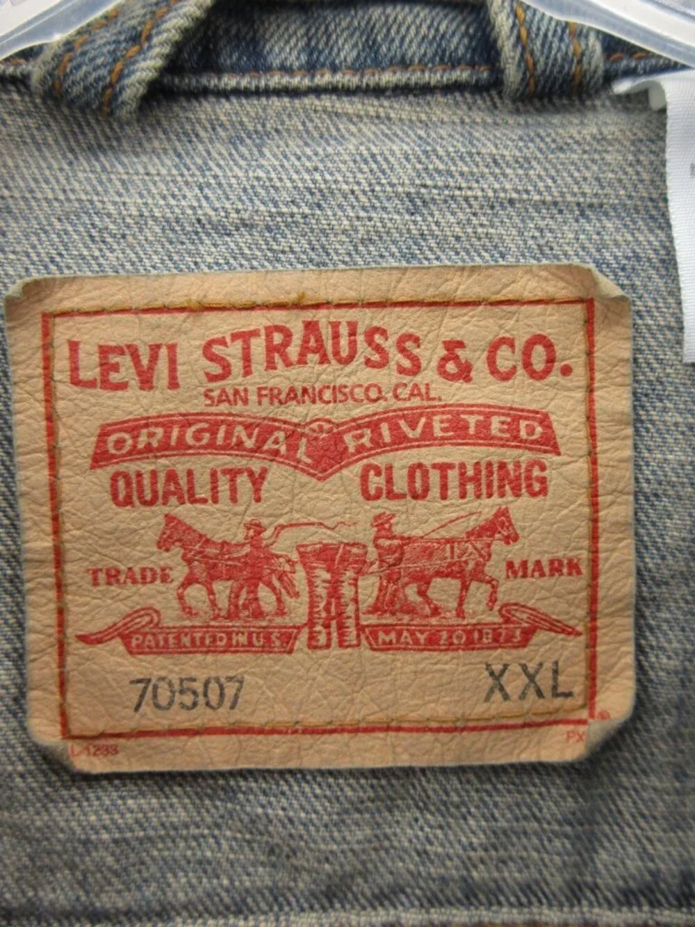VINTAGE Levis Jacket XXL Standard Trucker Denim Jean Red Tab Y2K NEW